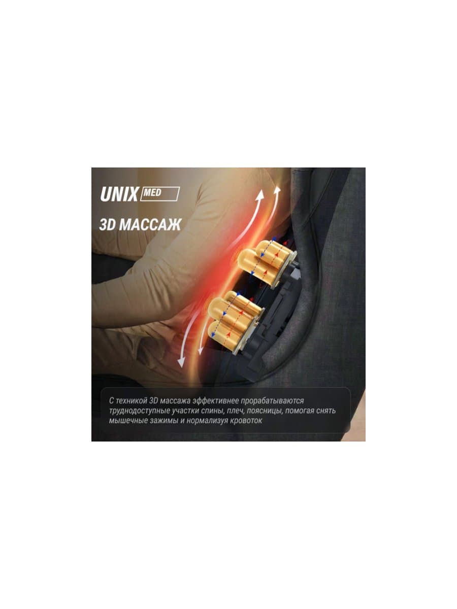 Массажная накидка UNIX Elite 3D Care Black