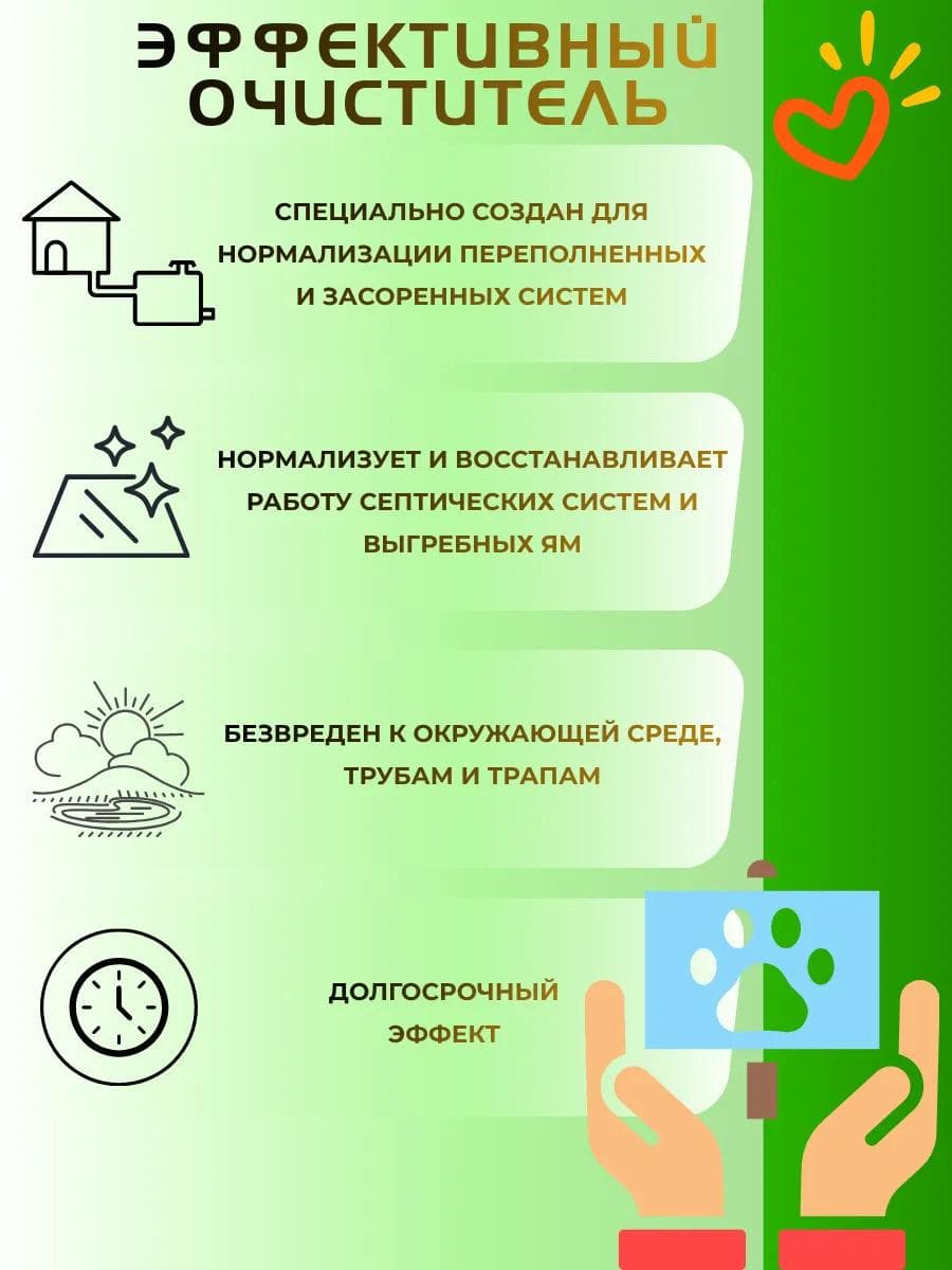 Очиститель для септика и дачного туалета Доктор Робик 609