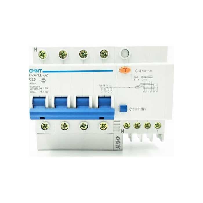 Автомат "CHINT" DZ47LE 3P+N 25A 30mA