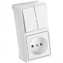Розетка+включатель VIKO VERA 1-я + 2-й верт.