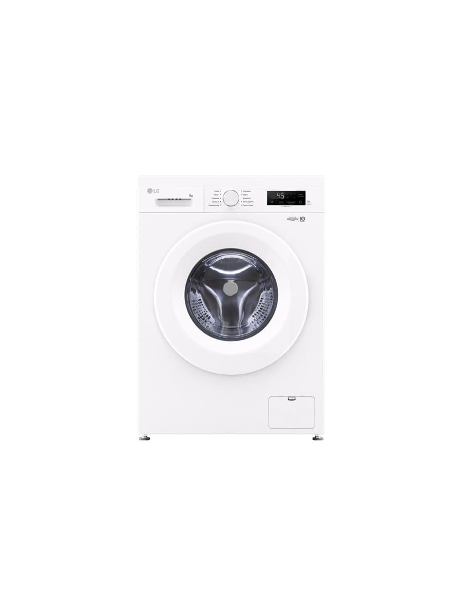 Стиральная машина LG F2Y1HS3W узкая, инверторный привод, пар Steam, 7 кг, класс A