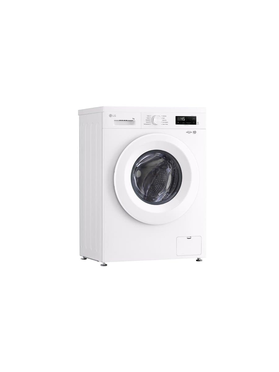 Стиральная машина LG F2Y1HS3W узкая, инверторный привод, пар Steam, 7 кг, класс A