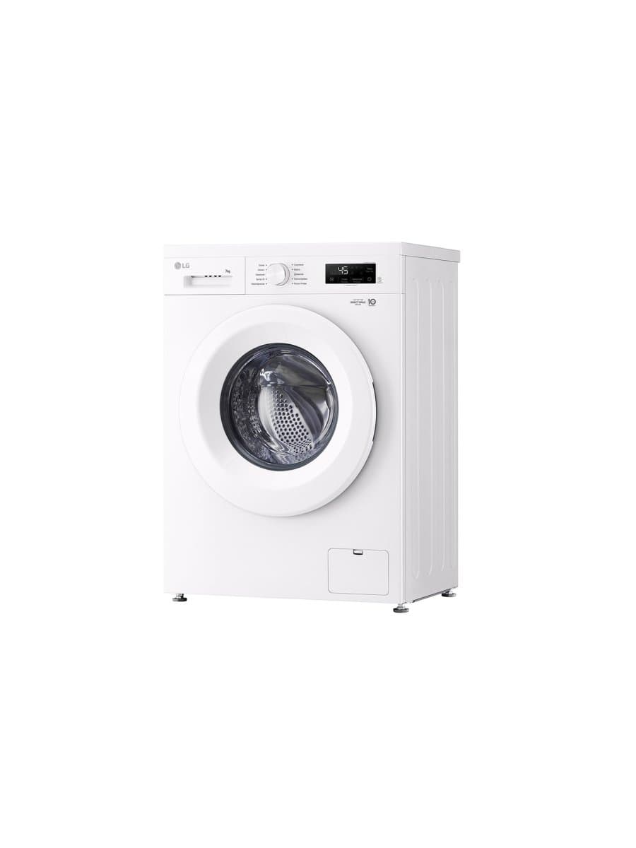 Стиральная машина LG F2Y1HS3W узкая, инверторный привод, пар Steam, 7 кг, класс A
