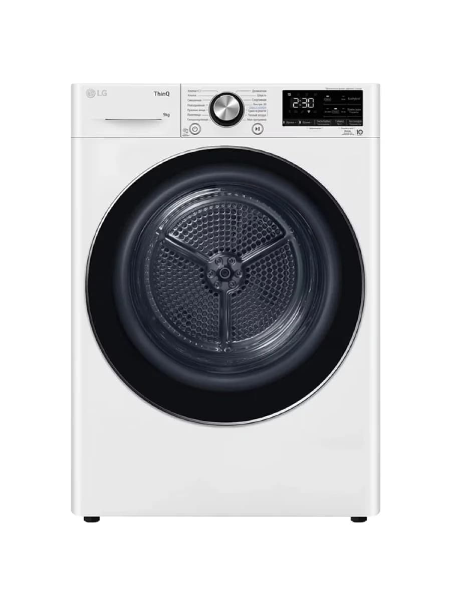 Сушильная машина LG DC90V9V9WN, 9 кг, A+++, тепловой насос, 14 программ, Wi-Fi