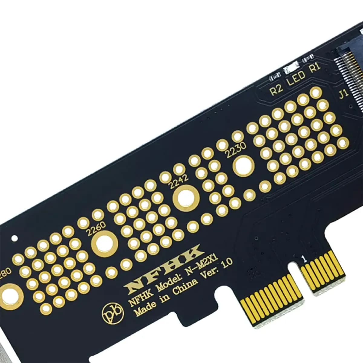 Переходник Pci-E 1X --> NGFF, NVME (вертикальный)