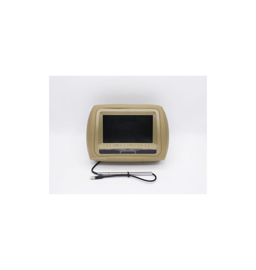 Подголовник с монитором DVD 7" (Беж)