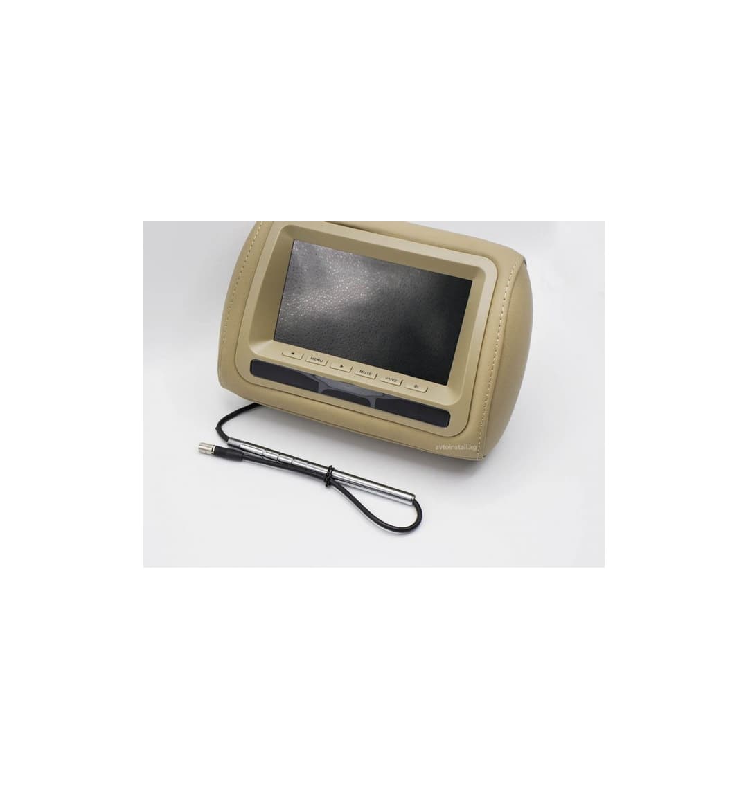 Подголовник с монитором DVD 7" (Беж)