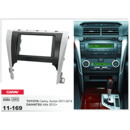 Рамка CARAV 11-169 2-DIN TOYOTA Camry, Aurion 2011-2014 / DAIHATSU Altis 2012+ (черный + серебро)