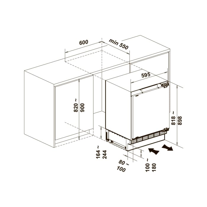 Морозильник встраиваемый LEX FBI 101 DF