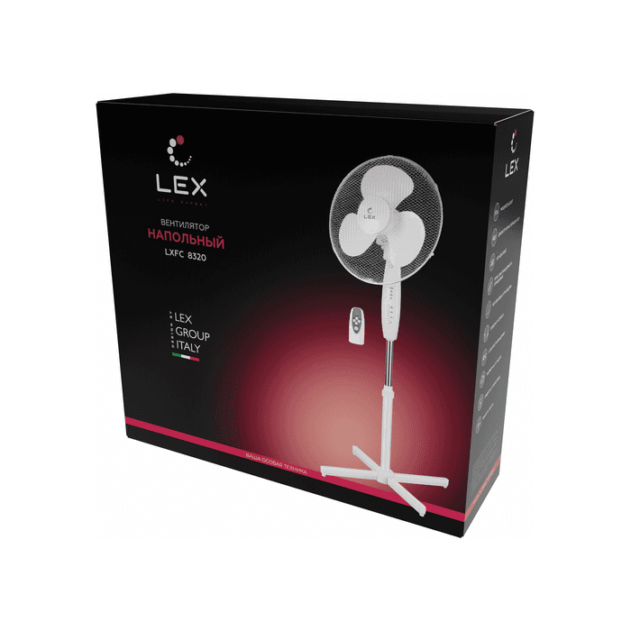 Вентилятор напольный LEX LXFC 8320 с ПДУ бел