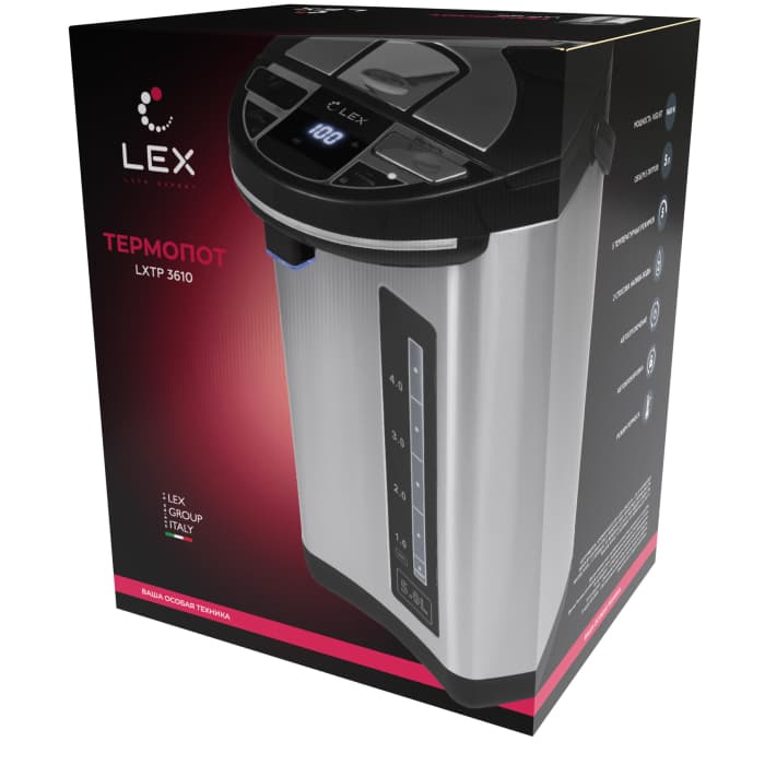 Термопот LEX LXTP 3610 (браш. сталь)