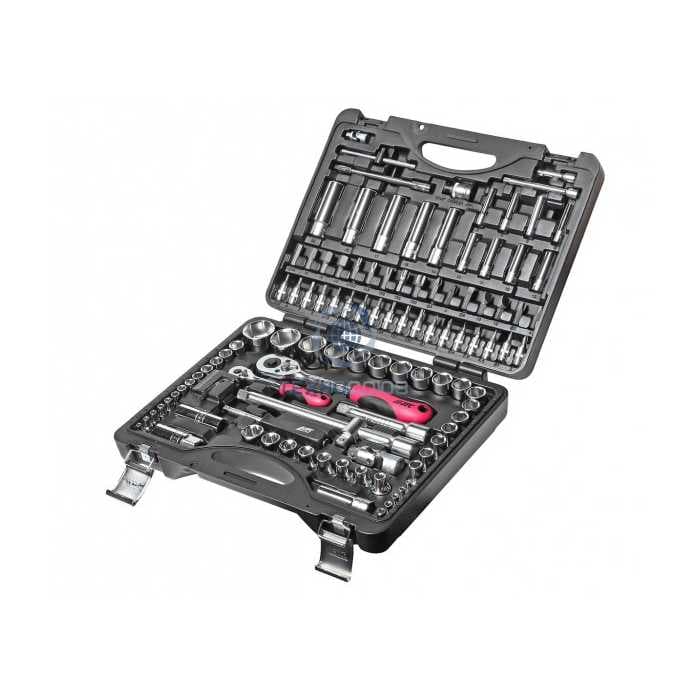 Набор головок торцевых и вставок 1/4&1/2 6-ти гранных в кейсе 110 предметов JTC