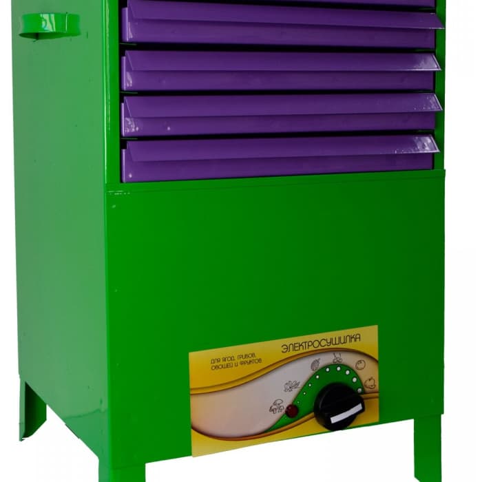 Электросушилка "Сухофрукт" Г02, 5 поддонов (метталический квадратный корпус, 5 выдвижных поддонов, конвекция, 20 литров, с вентилятором)