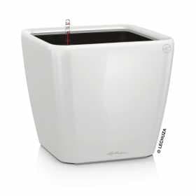Кашпо Lechuza Квадро 21 LS Белое с системой полива и съемным горшком