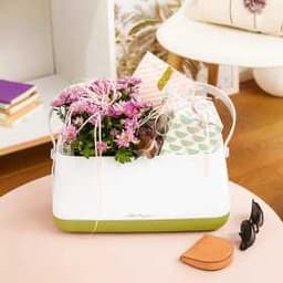 Корзинка для растений Юла бел/фисташковый