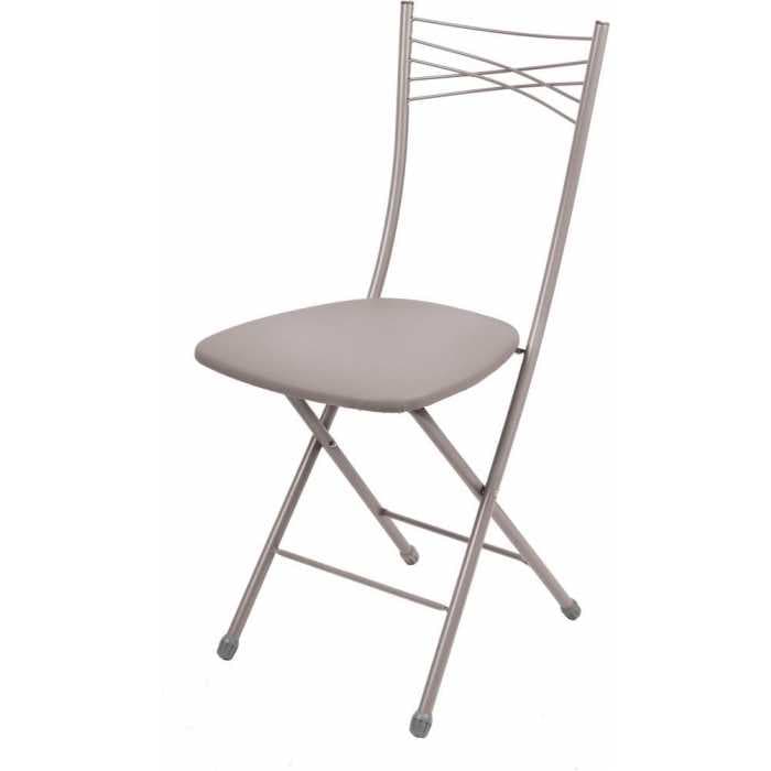 Стул складной "Nika 1" арт. ССН1/1 сер/сл кость