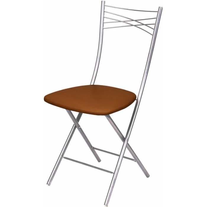 Стул складной "Nika 1" арт. ССН1/1 сер/сл кость