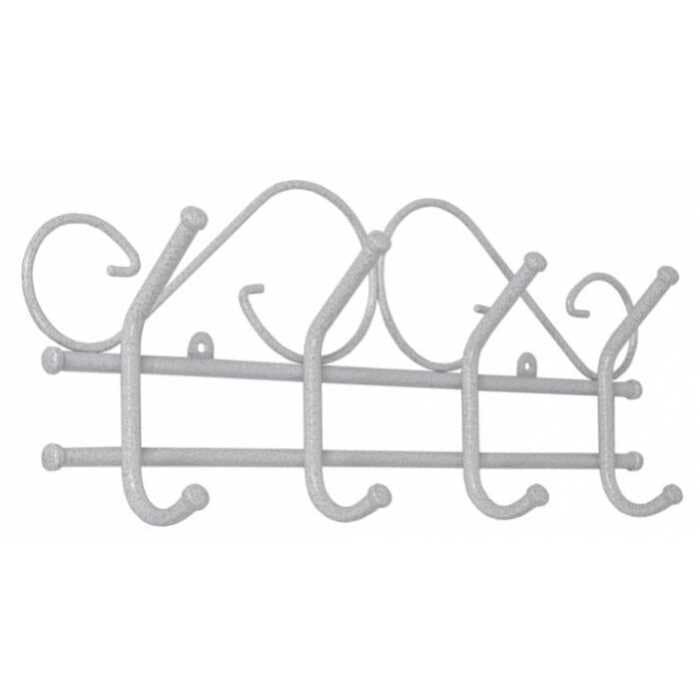 Вешалка "Ажур 4" белое серебро