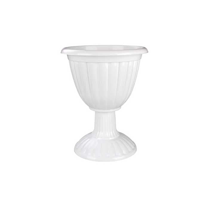 Вазон "Жасмин" на высокой ножке 18л. (белый)