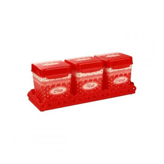 Набор ёмкостей "Уют" 1,2л. на подставке (М4723)