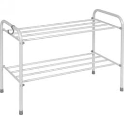 Подставка для обуви  2-х полочная 60см (белое серебро)