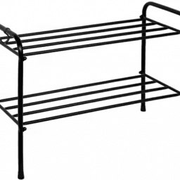 Подставка для обуви  2-х полочная 60см (черный)