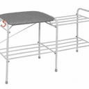 Подставка для обуви 2-х полочная 80см белое серебро