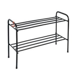 Подставка для обуви 2-х полочная 80см черный