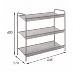 Подставка для обуви 3-пол. "Женева 23" металлик