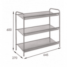 Подставка для обуви 3-пол. "Женева 23" металлик