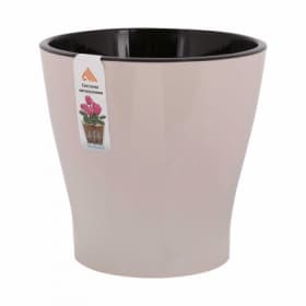 Горшок цветочный "Лея" 2,2л двойной (бежевый)