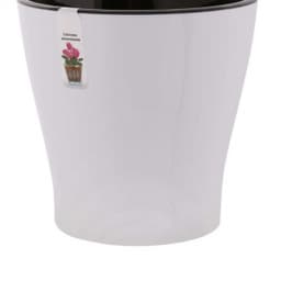 Горшок цветочный "Лея" 3,6л двойной с автополивом (белый)