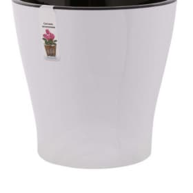 Горшок цветочный "Лея" 3,6л двойной с автополивом (белый)