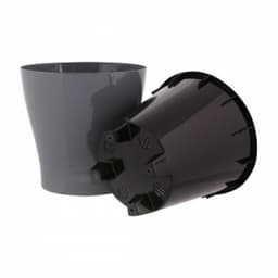 Горшок цв. "Лея" 3,6л двойной (с автополивом)(серый)