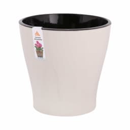 Горшок цветочный "Лея" 5л двойной с автополивом (белый)