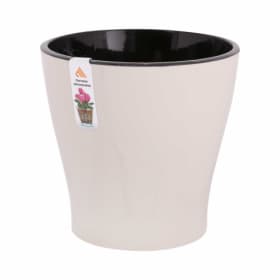Горшок цветочный "Лея" 5л двойной с автополивом (белый)