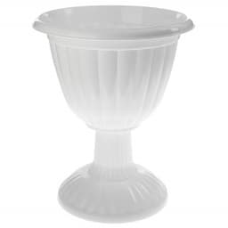 Вазон "Жасмин" на высокой ножке 12л . (белый)
