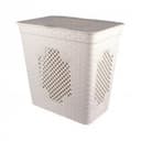 Корзина для белья "Плетенка люкс" 85л слоновая кость (М3406)