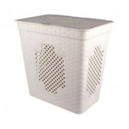 Корзина для белья "Плетенка люкс" 85л слоновая кость (М3406)