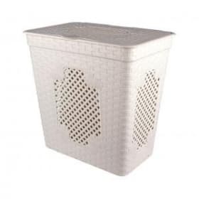Корзина для белья "Плетенка люкс" 85л слоновая кость (М3406)