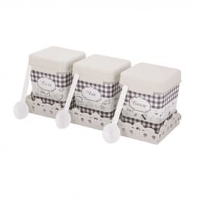 Набор ёмкостей "Плетенка" 1,2л. на подставке (М4726)