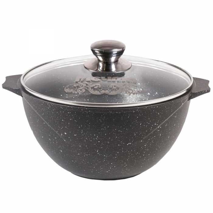 Казан для плова со стеклянной крышкой «Гранит» Granite 4л арт. 54701