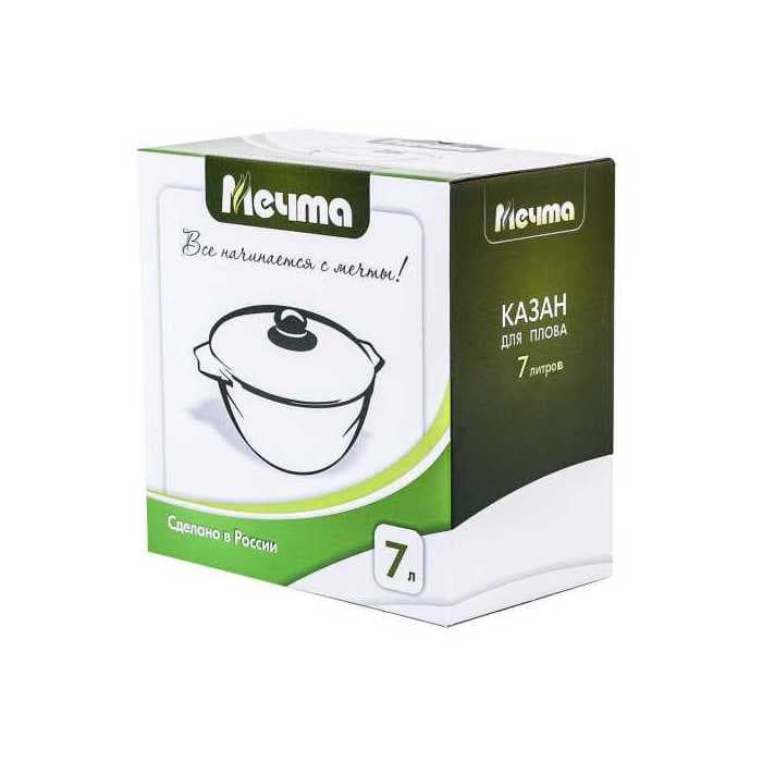 Казан для плова со стеклянной крышкой «Гранит» Granite7л арт. 57701