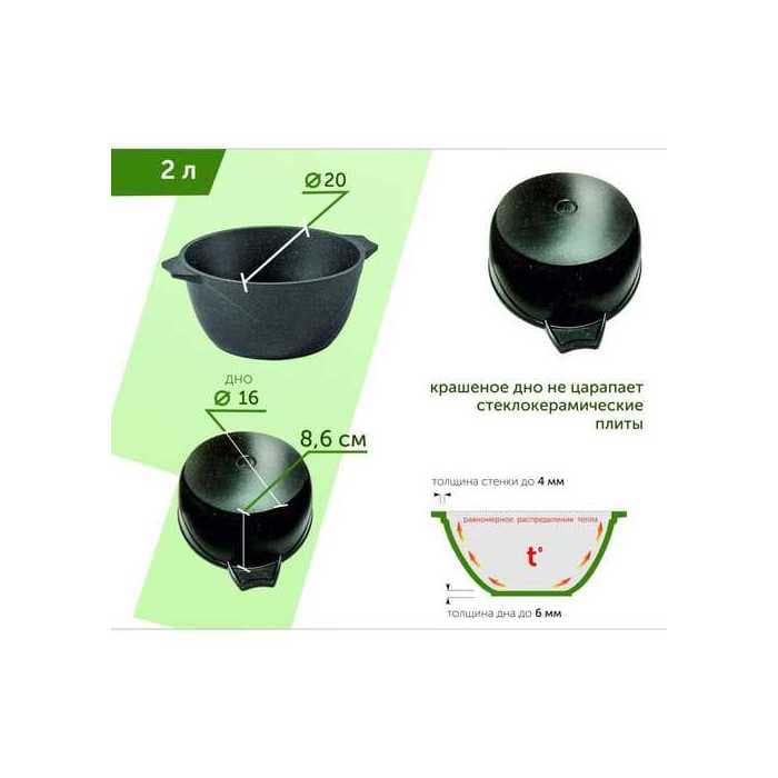 Кастрюля «Гранит» Granite 2 л арт. 42701