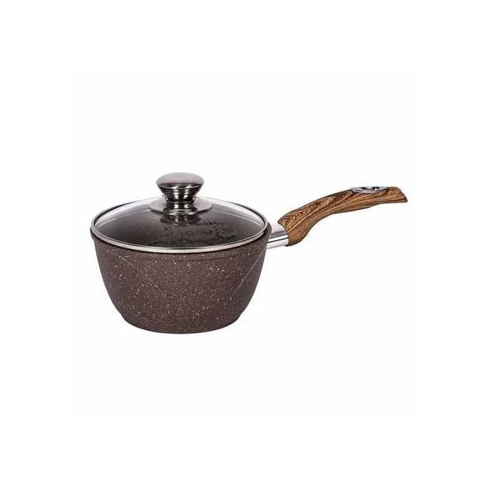 Ковш 1.7 Гранит Granite с несъёмной ручкой и стеклянной крышкой арт. 82701