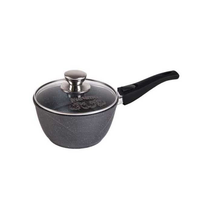 Ковш 1.7 Гранит Granite со съёмной ручкой и стеклянной крышкой арт. 0-82701