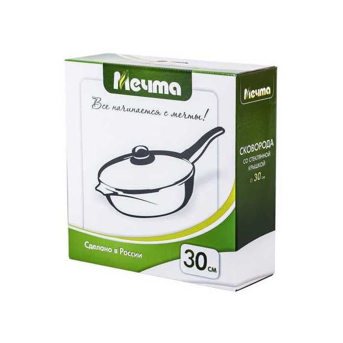 Сковорода со съёмной ручкой и крышкой «Гранит» Granite 30 см арт. с030701