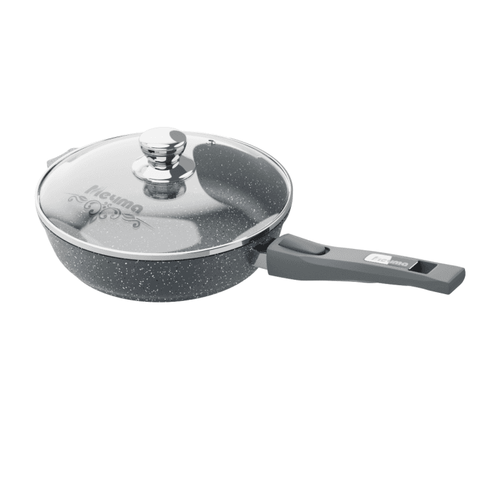 Сковорода со съёмной ручкой и крышкой «Гранит» Granite 30 см арт. с030701