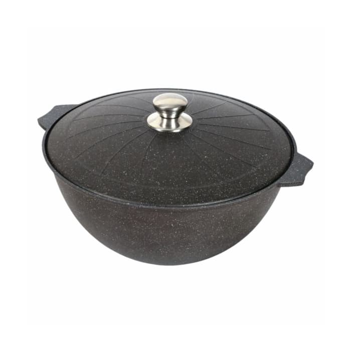 Казан для плова с алюминиевой крышкой «Гранит» Black 10 л арт. 510802