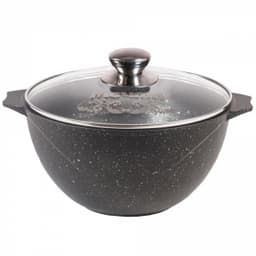 Казан для плова со стеклянной крышкой «Гранит» Granite 4л арт. 54701